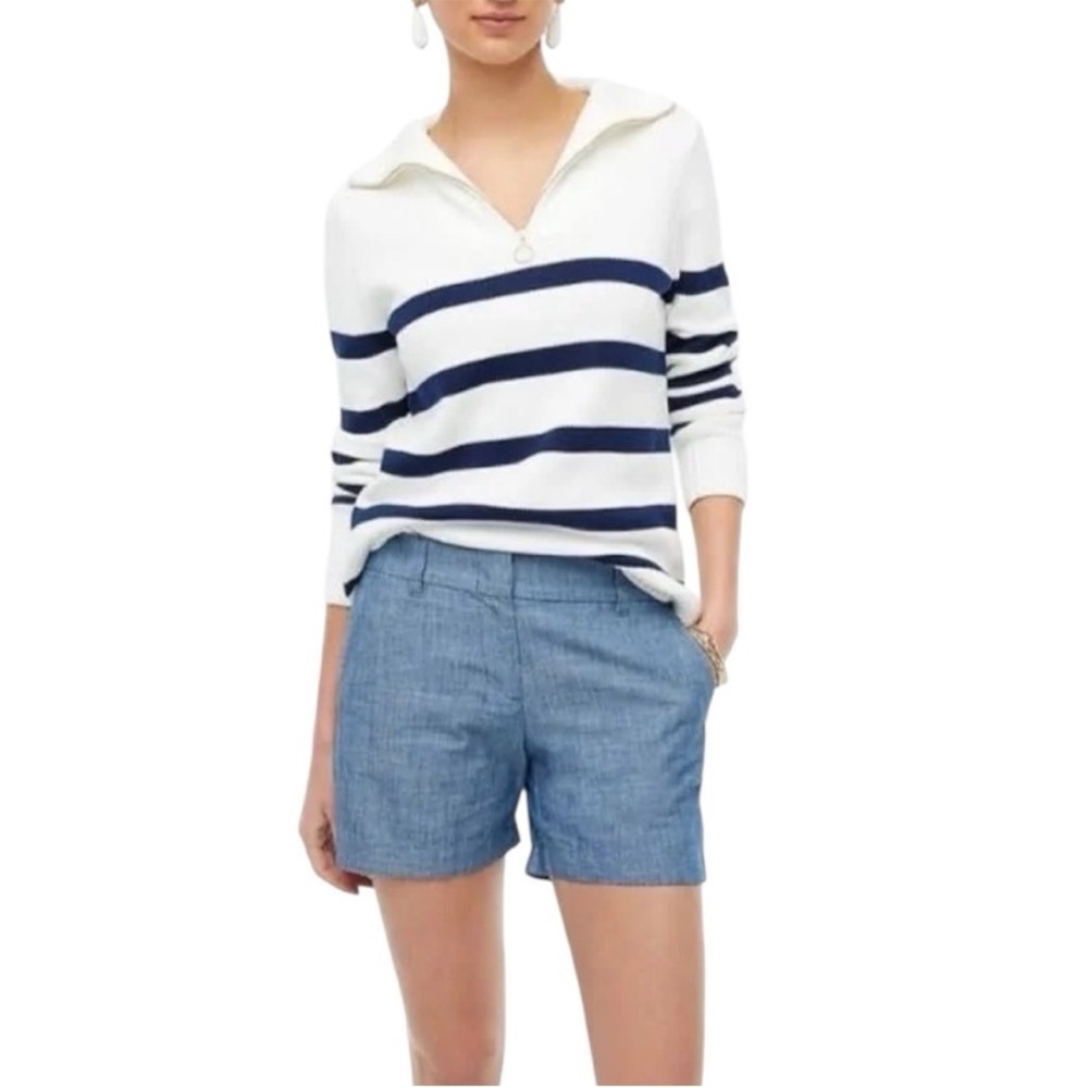 J Crew 5" Classic Chambray Short Women's Lightweight Denim Cotton Shorts Size 0